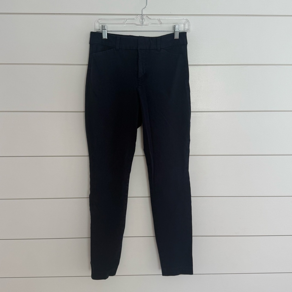 Old Navy Pixie Pants Size 6 Dark Navy Blue High Rise Straight Pant Casual Office - Picture 2 of 7